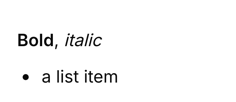 markdown as it renders in the designer