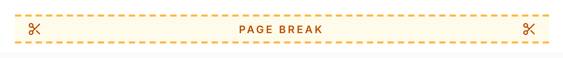page-break as it renders in the designer
