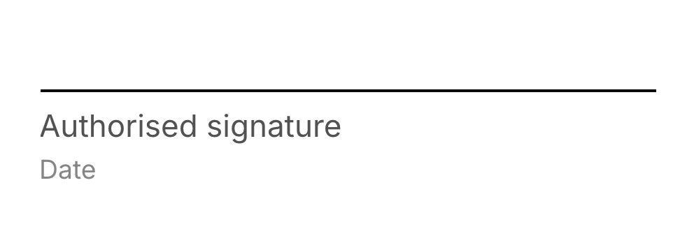 signature as it renders in the designer