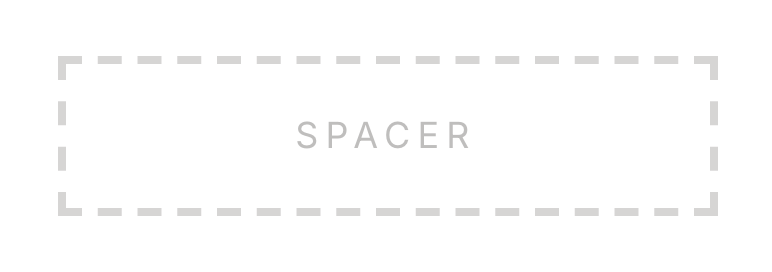 spacer as it renders in the designer